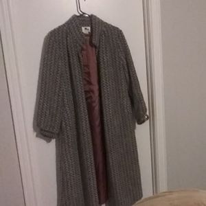 Vintage Sweater Trench Coat M J Seattle